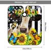 BZAXXQI Flag Cow With Sunflower Butterfly Hair Cutting Cape,Barber Cape Unisex Hair Cutting Cape Hair Cutting Accessories 66x55 Inch view 3