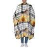 BZAXXQI Sunflowers And Bird Black And White Plaid Hair Cutting Cape,Barber Cape Unisex Hair Cutting Cape Hair Cutting Accessories 66x55 Inch view 1