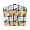 BZAXXQI Sunflowers And Bird Black And White Plaid Hair Cutting Cape,Barber Cape Unisex Hair Cutting Cape Hair Cutting Accessories 66x55 Inch view 2