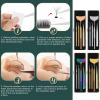 4PCS Eyelash Extension Tweezers Mirror Set, Eyelash Art Tool Kit, Stainless Steel Universal Rotatable Anti Slip Handle Eyelash Tool for Lash Extension (Rose Gold) view 3