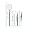 Eyelash Art Tool Kit, Eyelash Extension Tweezers Set, Stainless Steel Rotatable Inspection Mirror Extension Tweezers Pickup Sticks for Lash Extension (Colorful) view 4