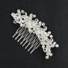 Brihasory Crystal Bride Wedding Hair Comb Silver Rhinestone Bridal Hair Accessories for Bride Party Prom Head Pieces Flower Hair Sides Elegant Hair Clips for Women and Girls Bridesmaids Gifts view 1