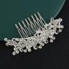 Brihasory Crystal Bride Wedding Hair Comb Silver Rhinestone Bridal Hair Accessories for Bride Party Prom Head Pieces Flower Hair Sides Elegant Hair Clips for Women and Girls Bridesmaids Gifts view 3