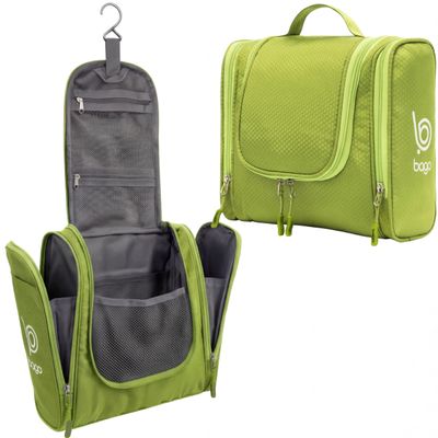 Bago Travel Toiletry Bag for Women and Men X-Large Waterproof Hanging Large Toiletry Bag for Bathroom and Travel Bag for Toiletries Organizer - Makeup Bag (Green)