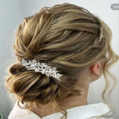 Brihasory Silver Bride Wedding Hair Comb Crystal Rhinestone Bridal Hair Accessories Party Prom Head Pieces Flower Hair Sides Elegant Hair Clips for Women and Girls Bridesmaids Gifts