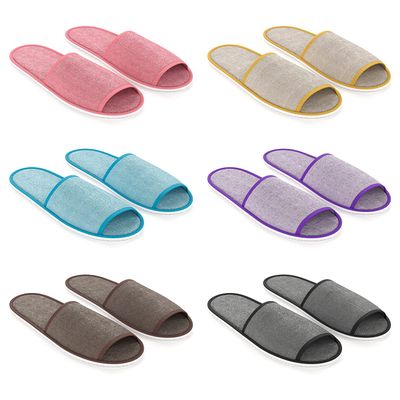 Maeline Bulk 24 Pairs Disposable House Slippers for Family, Guests - Slip-on Open Toe Indoor Home Spa Hotels Office Slipper for Women, Men