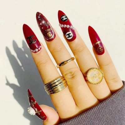 Fake Acrylic Luxury Press On Nails (N)