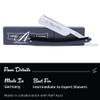 ROYAL SHAVE 6/8 Straight Razor Full Hollow Round Point Stainless Steel. Shave Ready Handmade Classic Wet Shaving Straight Razor - MADE IN GERMANY (Black Handle) view 4