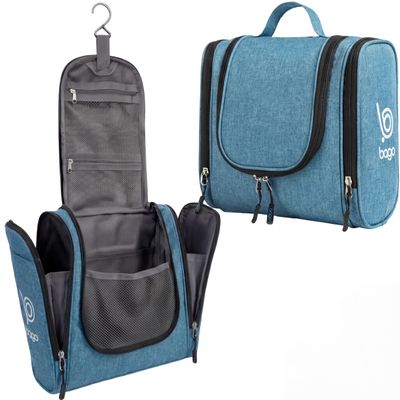 Bago Travel Toiletry Bag for Women and Men X-Large Waterproof Hanging Large Toiletry Bag for Bathroom and Travel Bag for Toiletries Organizer -Travel Makeup Bag (SnowBlue)