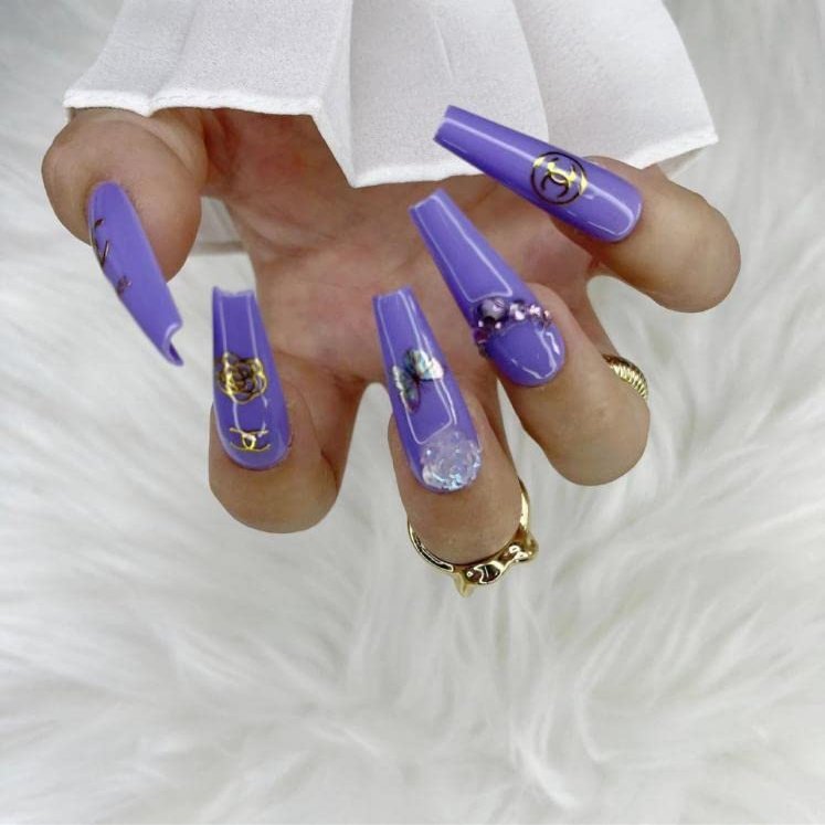 Fake Acrylic Luxury Press On Nails (X)