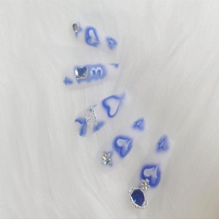 Fake Acrylic Luxury Press On Nails (L)