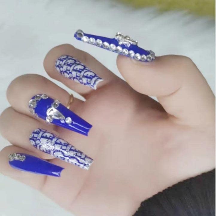 Fake Acrylic Luxury Press On Nails (U)