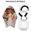BZAXXQI Rose With Butterfly Hair Cutting Cape,Barber Cape Unisex Hair Cutting Cape Hair Cutting Accessories 66x55 Inch view 4