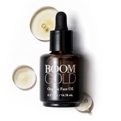 Boom Gold Lightweight & Luxurious Facial Oil with Organic Ingredients for a Softer, Smoother, More Luminous Skin, with Kukui Nut & Frankincense Oil, Boom Beauty by Cindy Joseph (0.5 Oz)