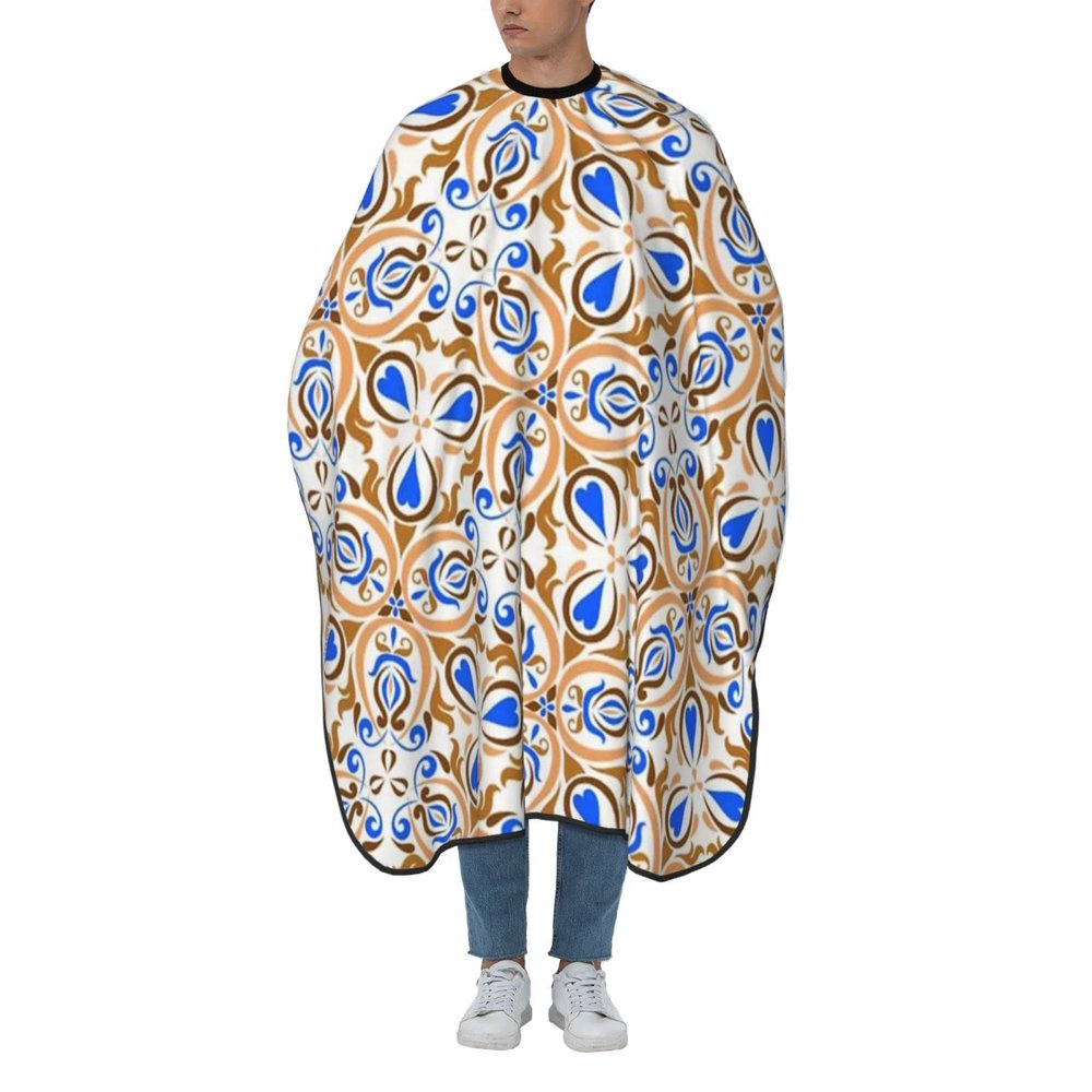 BZAXXQI Blue Boho Hair Cutting Cape,Barber Cape Unisex Hair Cutting Cape Hair Cutting Accessories 66x55 Inch