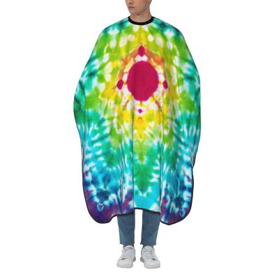 BZAXXQI Green And Red Star Tie Dye Hair Cutting Cape,Barber Cape Unisex Hair Cutting Cape Hair Cutting Accessories 66x55 Inch