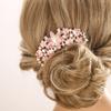 Missgrace Boho Shiny Flower Floral Hair Combs Blue Pink Purple Bridal Wedding Crystal Rhinestones Women Side Combs Accessories for Women view 3