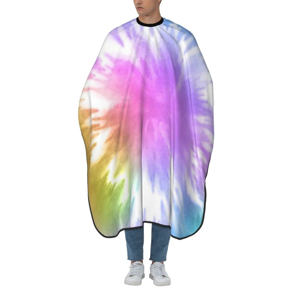 BZAXXQI Tie Dye Hair Cutting Cape,Barber Cape Unisex Hair Cutting Cape Hair Cutting Accessories 66x55 Inch