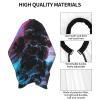 BZAXXQI Black Tie Dye Hair Cutting Cape,Barber Cape Unisex Hair Cutting Cape Hair Cutting Accessories 66x55 Inch view 4