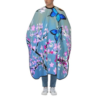 BZAXXQI Butterflies And Cherry Blossom Hair Cutting Cape,Barber Cape Unisex Hair Cutting Cape Hair Cutting Accessories 66x55 Inch