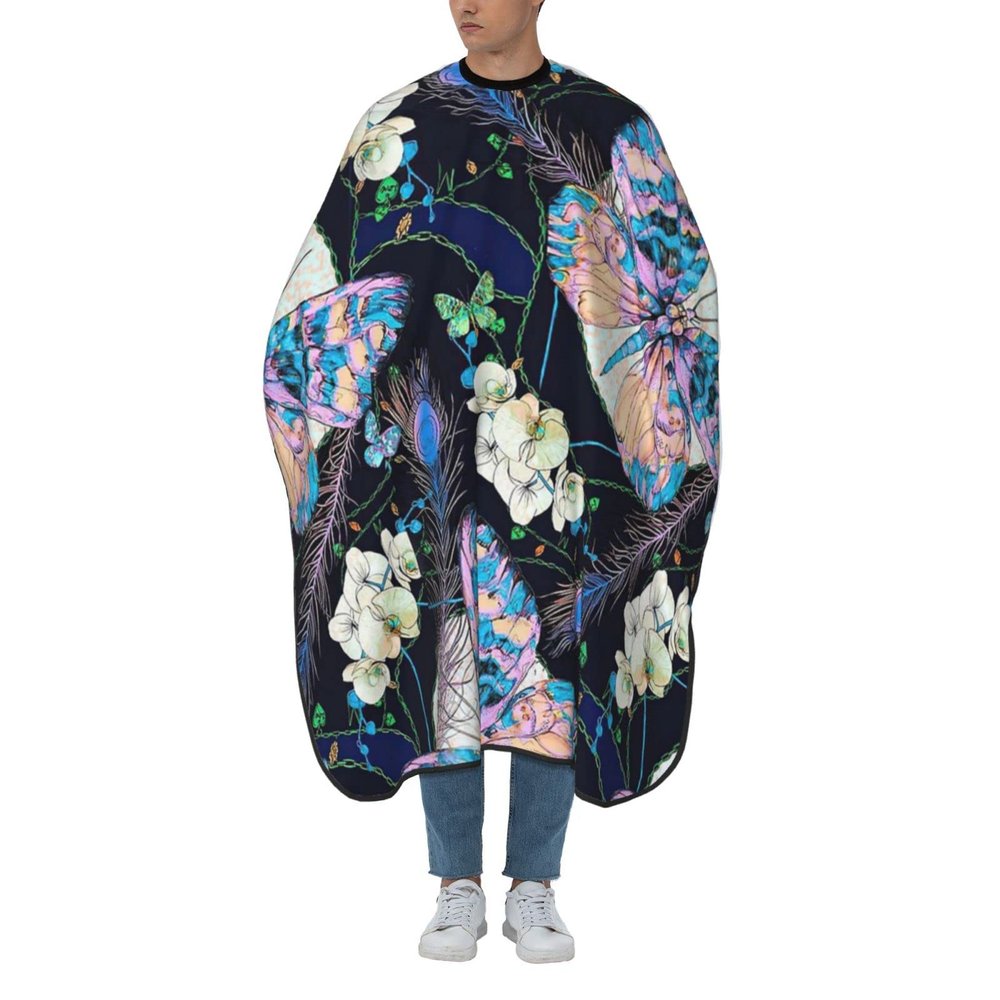 BZAXXQI Butterfly Hippie Trippy Color Hair Cutting Cape,Barber Cape Unisex Hair Cutting Cape Hair Cutting Accessories 66x55 Inch