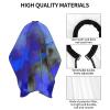BZAXXQI Blue Tie Dye Hair Cutting Cape,Barber Cape Unisex Hair Cutting Cape Hair Cutting Accessories 66x55 Inch view 4