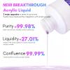 SAVILAND Monomer Acrylic Nail Liquid  8.11fl.oz Acrylic Liquid with 3PCS Brushes Size8/10/14) Non-Yellowing Monomer for DIY Home Nail Salon Use view 3
