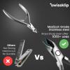 Swissker by Swissklip Cuticle Trimmer, Cuticle Remover, White Elephant gifts, Cuticle Nippers, Cutter, Nail Nipper used along with Cuticle Pusher Tool, Nail Cuticle Trimmer view 3