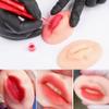 Dioche Fake Lips, 10PCS 3D Practice Silicone Lips Practice Lips Open Mouth Silicone 3D Fake Lips for Semi Permanent Training (Light Skin Colour) view 2