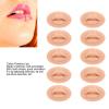 Dioche 10PCS 3D Practice Silicone Lips, Practice Lips Open Mouth Silicone 3D Fake Lips for Semi Permanent Training (Dark Skin Colour) view 2