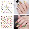24 Sheets Nail Art Stickers, Nail Sticker Decals for Girl Women, Cute Flower Heart Rainbow Star Nail Stickers Decoration Self-Adhesive view 2
