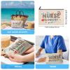 Kajaia 30 Pieces Christmas Nurse Gifts for Women Nurse Pouch for Work Supplies Makeup Bags Nursing Gifts for Women Cosmetic Bag with Zipper Nursing Travel Toiletry Bag Survival Kit(Beige) view 2