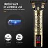 Hilandkom Hair Clippers for Mens Cordless Hair Trimmer T-Blade Trimmer Professional Haircut & Grooming Kit Rechargeable Edgers Clippers Hair Trimmer Shaver Cutting Kit with LCD Display (Led-Dragon) view 2