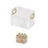 Gidary Cosmetics Makeup Organizer,Clear Diamond Crystal Makeup Organizer,skincare organizers,for Vanity Decor,Bathroom Countertops,Desk Storage Container,Cosmetic Display cases (White) view 1