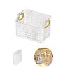 Gidary Cosmetics Makeup Organizer,Clear Diamond Crystal Makeup Organizer,skincare organizers,for Vanity Decor,Bathroom Countertops,Desk Storage Container,Cosmetic Display cases (White) view 1
