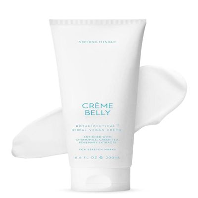 NOTHING FITS BUT Crme Belly Botaniceutical Maternity Herbal Vegan Cream for Stretch Marks Cream for Pregnancy with Rosemary, Green Tea and Chamomile Extracts (6.8 fl oz / 200ml)