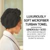 ILES FORMULA Hair Turban Towel  Ultra-Soft Microfiber Hair Towel Wrap for Fast Drying, Frizz Control & Breakage Protection  Large, Lightweight Hair Wrap for Short, Long & Curly  Grey view 3