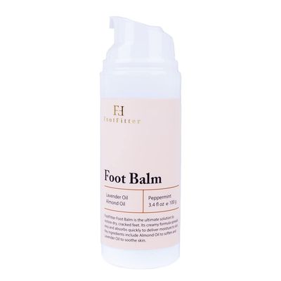 FootFitter Foot Repair Balm with Natural Essential Oils for Dry Skin, Cracked Heels and Toes, Exfoliates, Moisturizes, Heals & Restores Softness (Made in USA) 3.4 fl. oz.