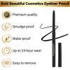 Bold Beautiful Cosmetics Waterproof Retractable Gel Eyeliner Pencil Matte Hypoallergenic - 1 Count (Black) view 4