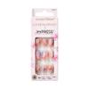 KISS LoveShackFancy x imPRESS Press-On Manicure Limited Edition, Style "Sunkissed Peach" Short Square Pink Press-On Nails, Includes Prep Pad, Mini Nail File, Cuticle Stick, & 30 Fake Nails view 1