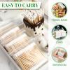 10000 Pcs Double Round Cotton Swabs with Wooden Sticks Bulk Cotton Buds Travel Size Ear Swabs for Ears Makeup Daily Cleaning Pet Care Arts Crafts view 4