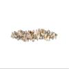 Faship Champagne Premium Rhinestone Crystal Floral Small Hair Barrette Clip view 1