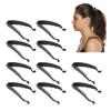 10PCS Black Banana Hair Clip, Hair Clip Clamp, Elegant Ponytail Holder Hair Accessories view 3