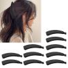 10PCS Black Banana Hair Clip, Hair Clip Clamp, Elegant Ponytail Holder Hair Accessories view 4