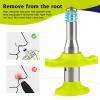 Esznuoky Nose Hair Ear Hair Removal, Upgraded Manual Hair Trimmer for Men&Women, Stainless Steel Hair Remover Waxing Kit(Green) view 3