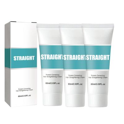 Hocossy Protein Correcting Hair Straightening Cream Hair Straightening Nourishing Protein for All Hair Types Correcting (3pcs)