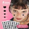 LitBear Acne Patch Pimple Patch, Black Star & Heart Shaped Acne Absorbing Cover Patch, Hydrocolloid Acne Patches For Face Zit Patch Pimple Sticker Acne Dots, Tea Tree Oil + Centella (108 Count) view 2