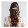 EVER FAITH Wedding Austrian Crystal 4 Daisy Flower Hair Clip, Marquise Round Rhinestone Barrette for Woman Iridescent AB Gold-Tone view 1