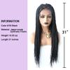 13X5 Lace Front Braided Wigs for Women Natural Looking Premium Quality Synthetic Cornrow Twist Braided Hair Wigs with Baby Hair 31 inches (31", 1B# Black) view 3