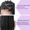 13X5 Lace Front Braided Wigs for Women Natural Looking Premium Quality Synthetic Cornrow Twist Braided Hair Wigs with Baby Hair 31 inches (31", 1B# Black) view 4